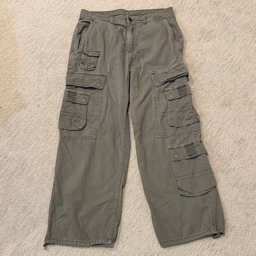 Zara Men's Cargo Pants - Olive